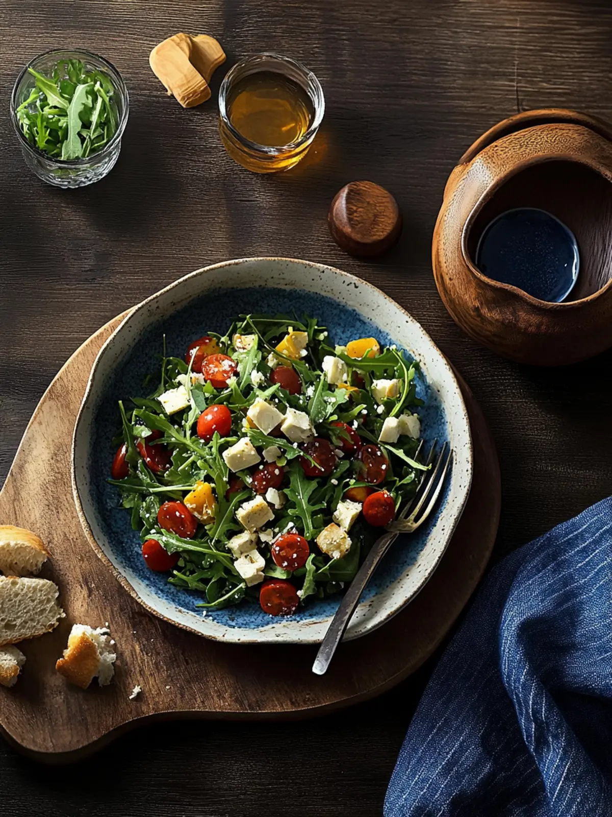 Fresh Arugula Salad with Feta and Pomegranate Bliss 2 Arugula Salad