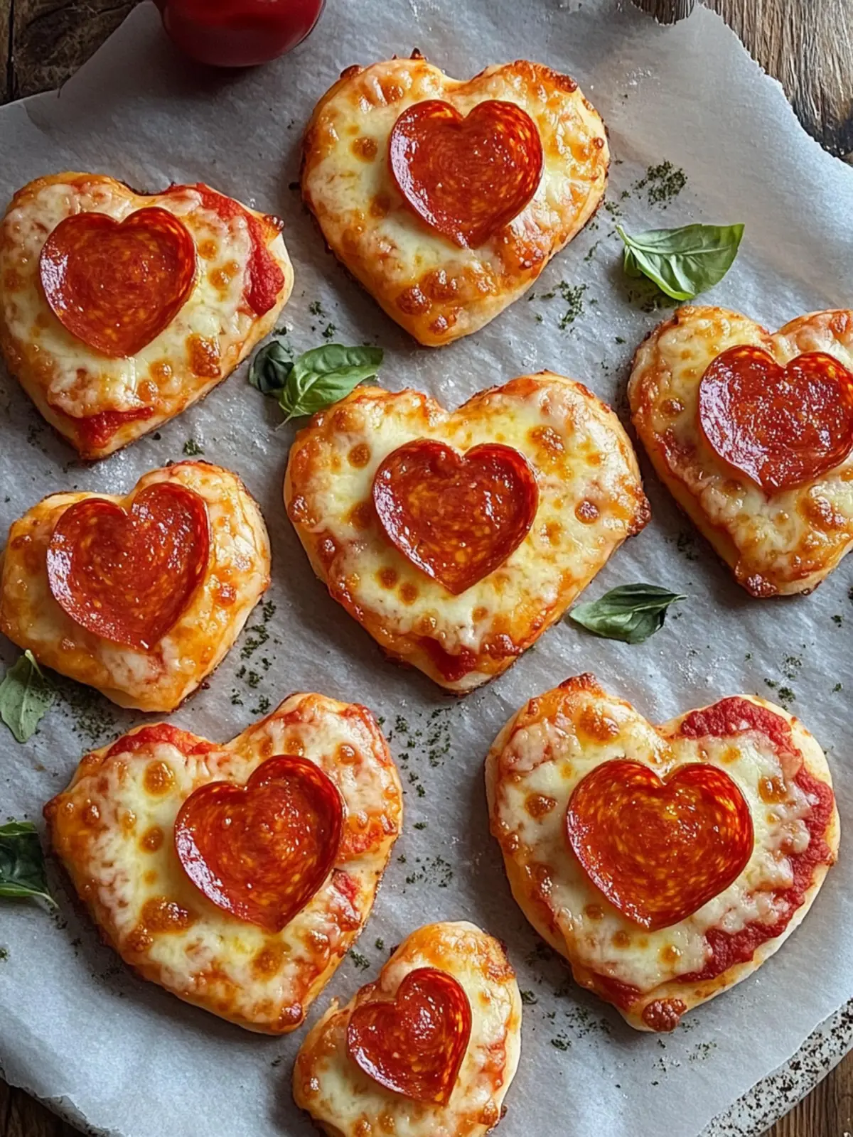 Mini Heart-Shaped Pizzas for a Fun, Romantic Feast 2 Mini Heart-Shaped Pizzas