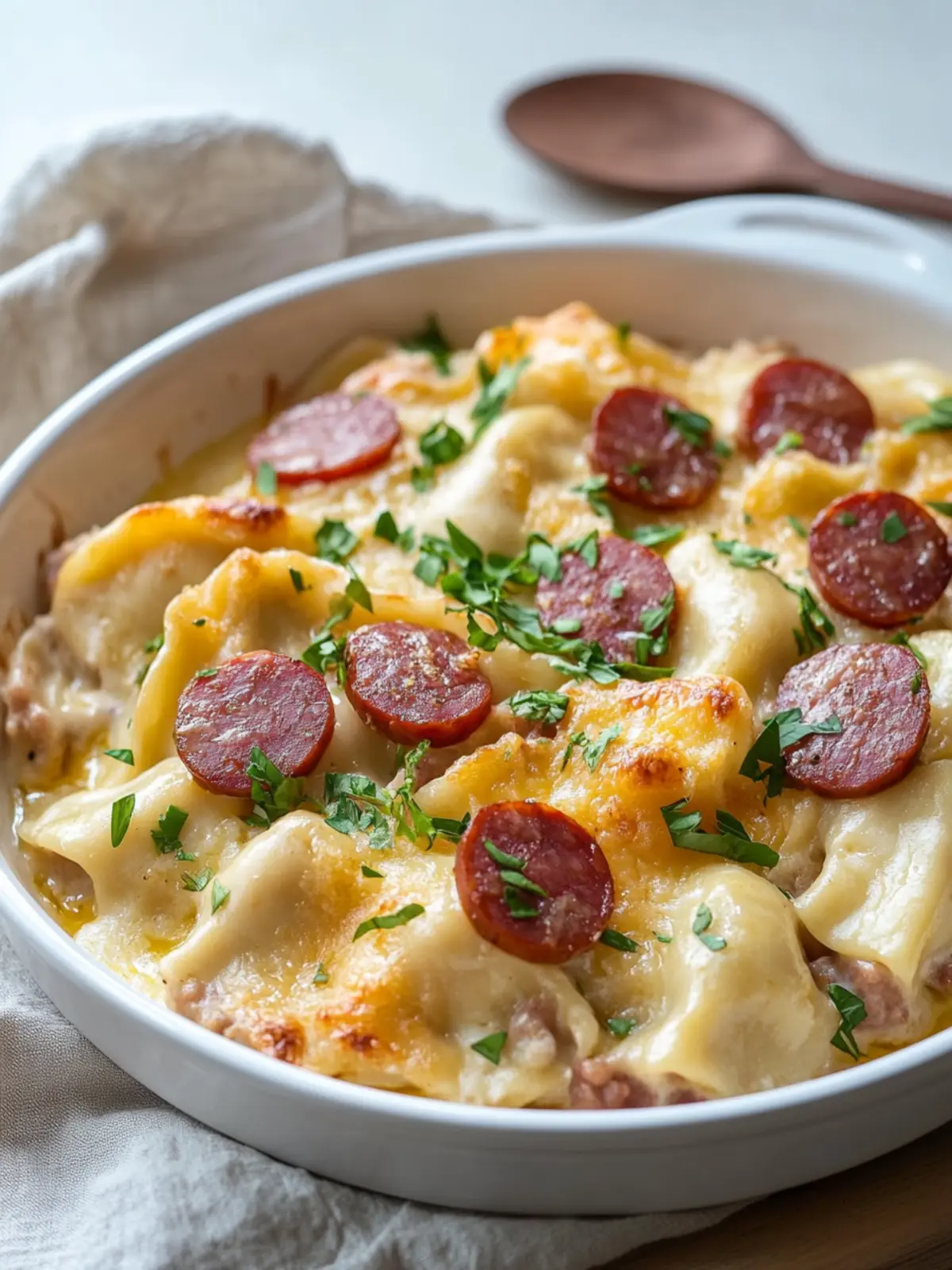 Comforting Pierogi Casserole with Kielbasa for Easy Nights 4 Pierogi Casserole with Kielbasa