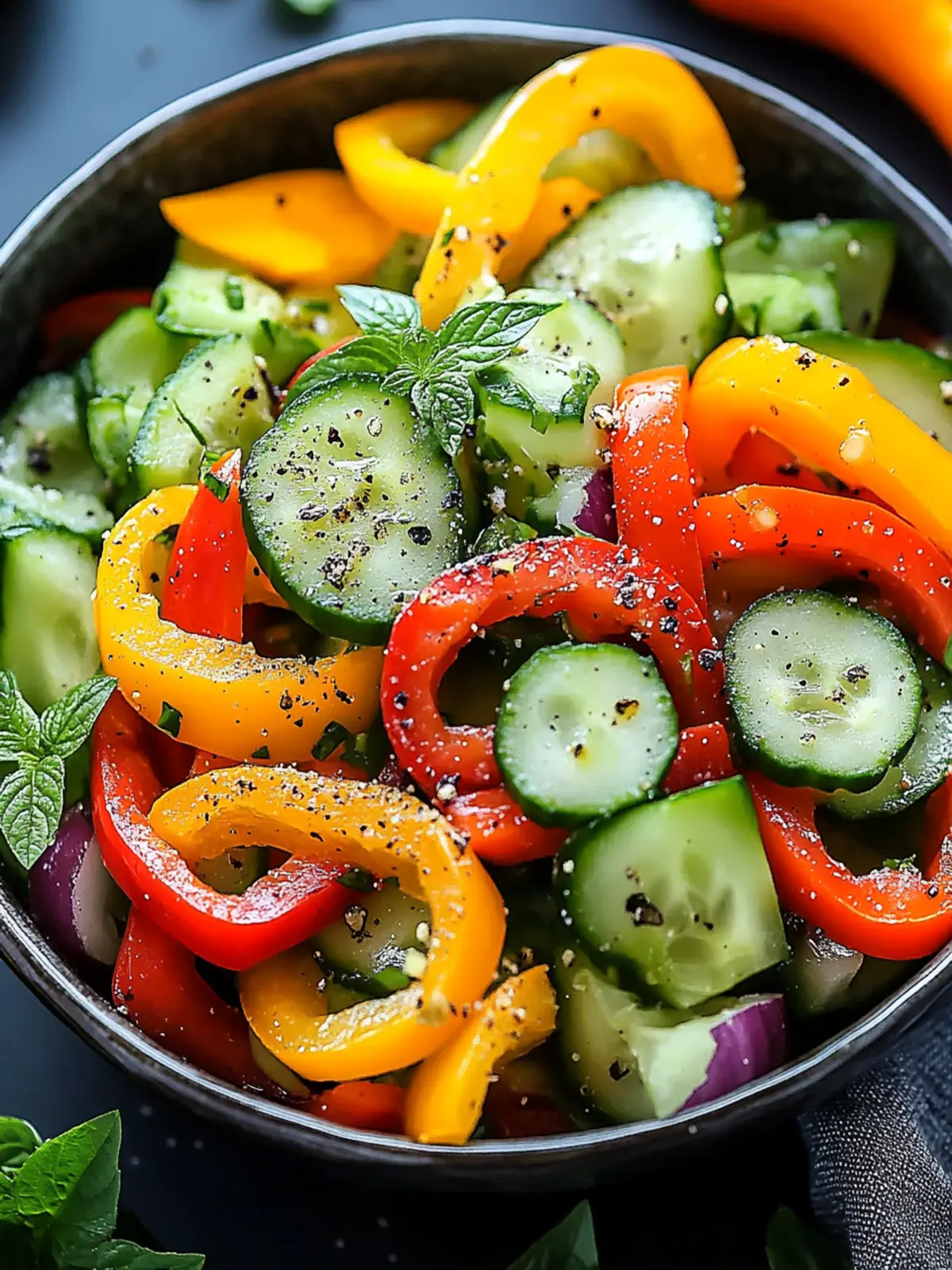 Cucumber Sweet Pepper Salad: Quick, Colorful, and Delicious 4 Cucumber Sweet Pepper Salad