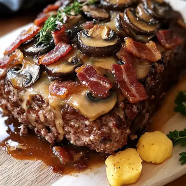 Delicious Swiss Bacon Mushroom Meatloaf for Cozy Dinners 9 Swiss Bacon Mushroom Meatloaf