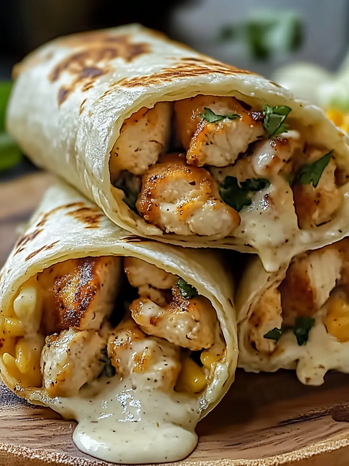 Cheesy Garlic Chicken Wraps in 23 Minutes Flat 5 Cheesy Garlic Chicken Wraps