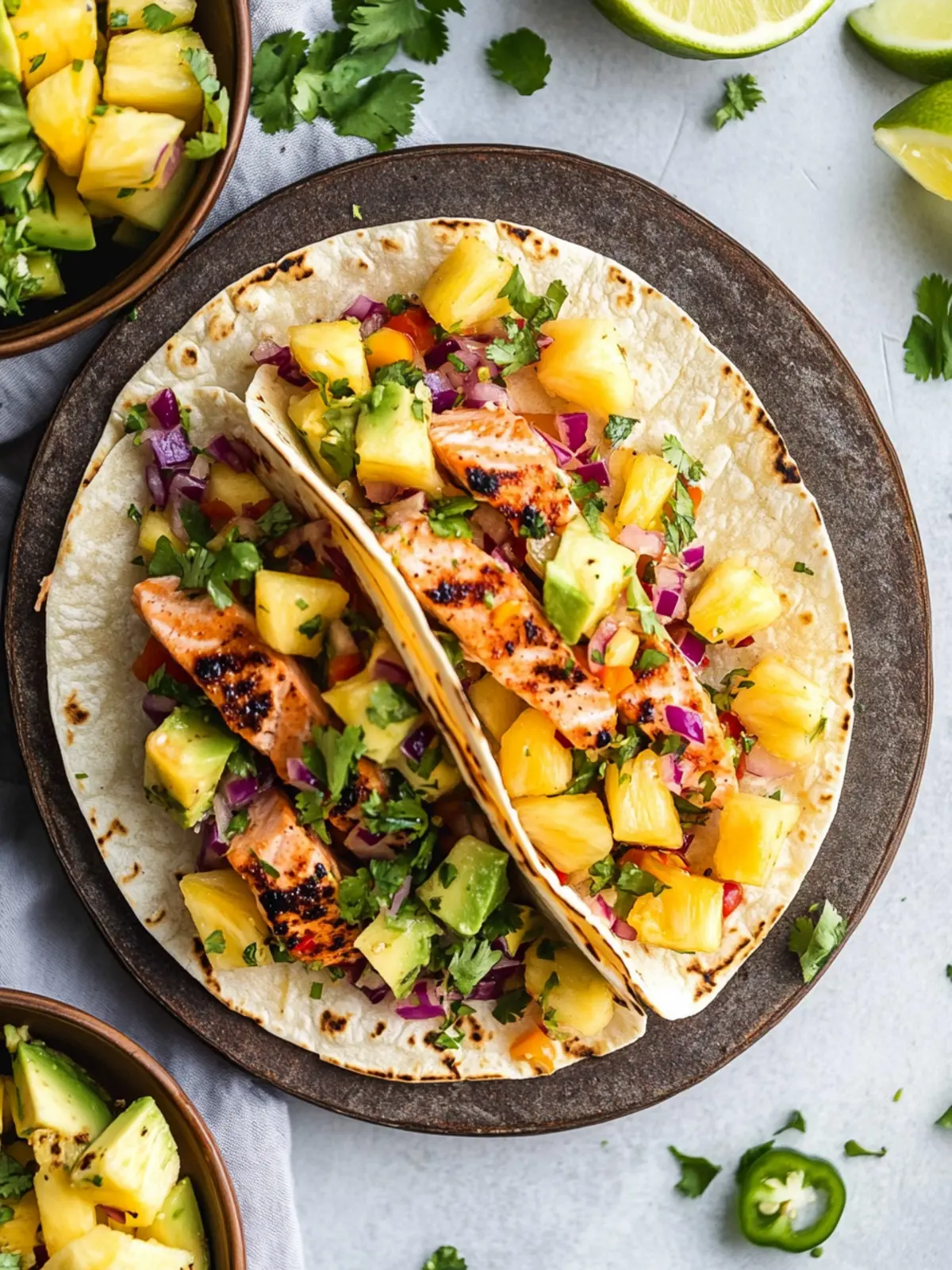 Flavorful Salmon Tacos with Pineapple Avocado Salsa Bliss 5 Salmon Tacos & Pineapple Avocado Salsa