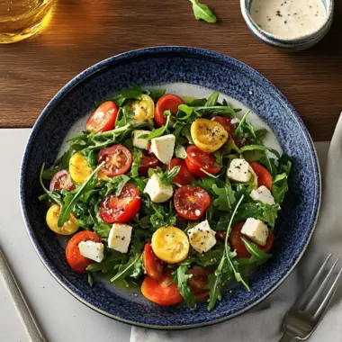 Fresh Arugula Salad with Feta and Pomegranate Bliss 10 Arugula Salad