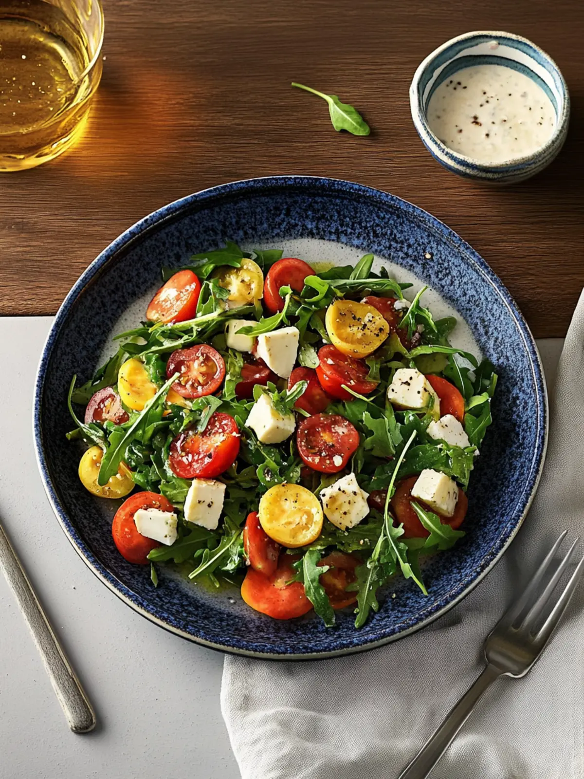 Fresh Arugula Salad with Feta and Pomegranate Bliss 5 Arugula Salad