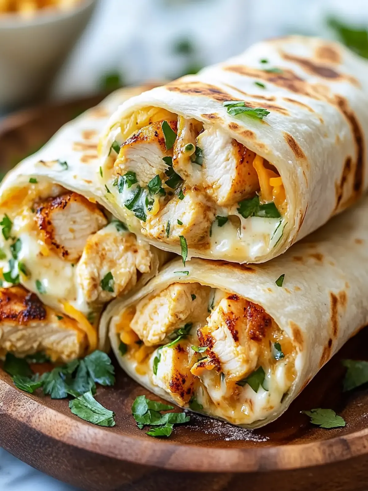 Ooey-Gooey Cheesy Garlic Chicken Wraps for Ultimate Comfort 4 Ooey-Gooey Cheesy Garlic Chicken Wraps