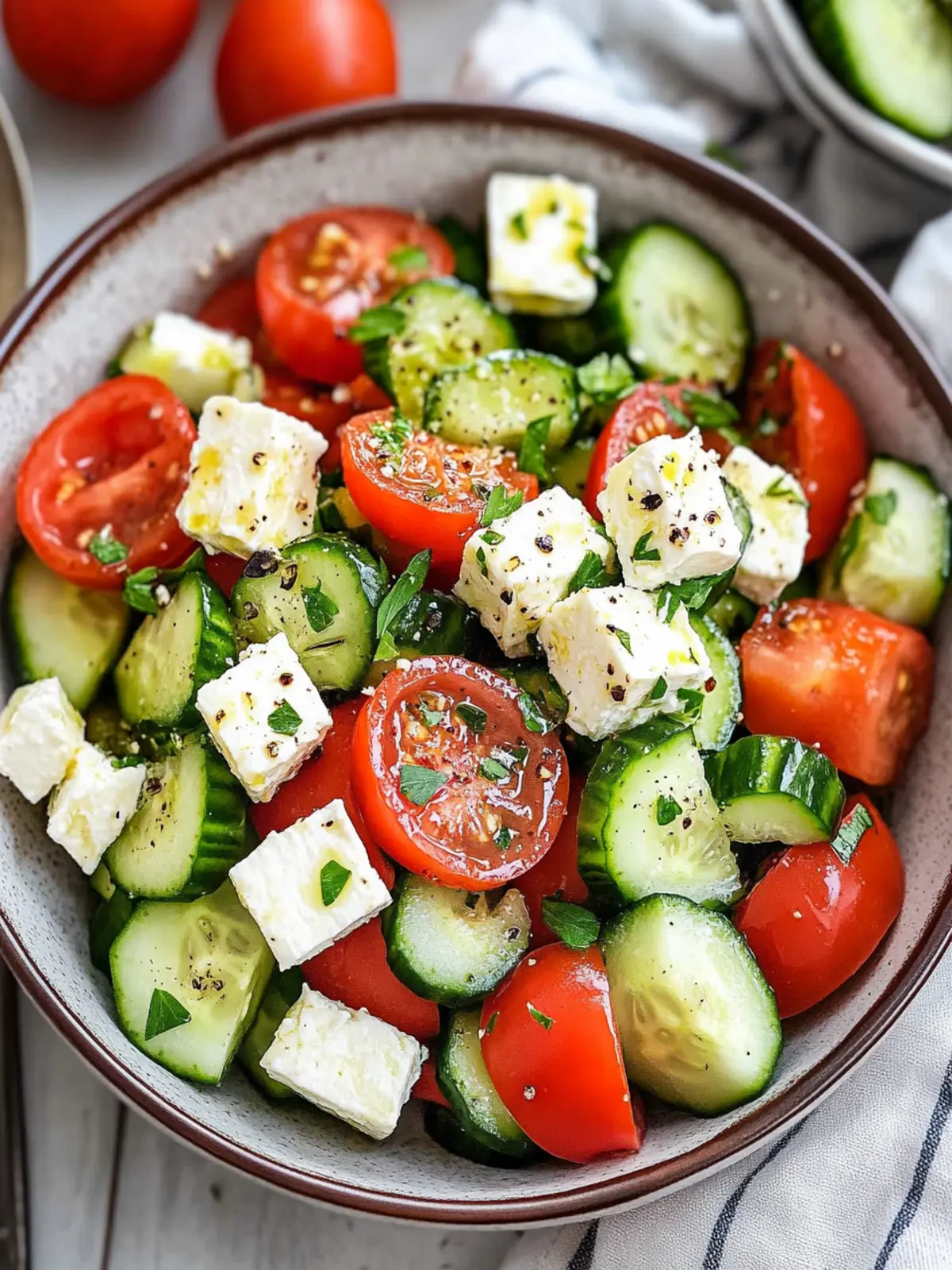 Refresh Your Day with Greek Cucumber Tomato Feta Salad 5 Greek Cucumber Tomato Feta Salad