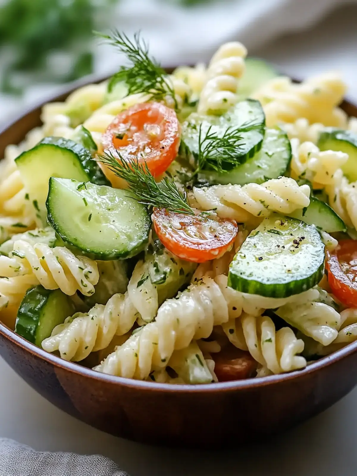 Crispy Cucumber Pasta Salad for a Refreshing Summer Meal 2 Cucumber Pasta Salad