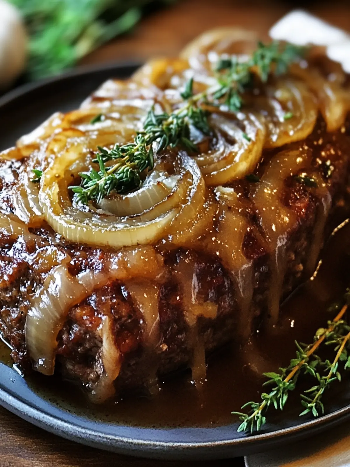 Irresistible French Onion Meatloaf with Cheesy Goodness 2 French Onion Meatloaf