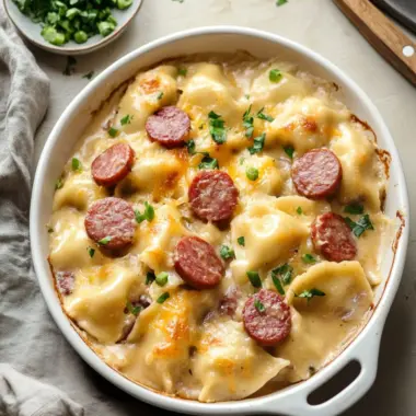 Comforting Pierogi Casserole with Kielbasa for Easy Nights 9 Pierogi Casserole with Kielbasa