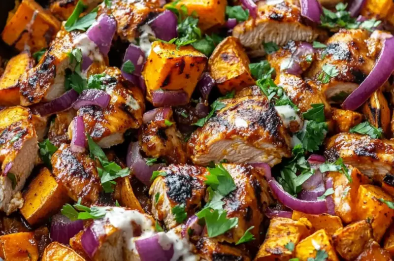 BBQ Chicken Sweet Potato Skillet