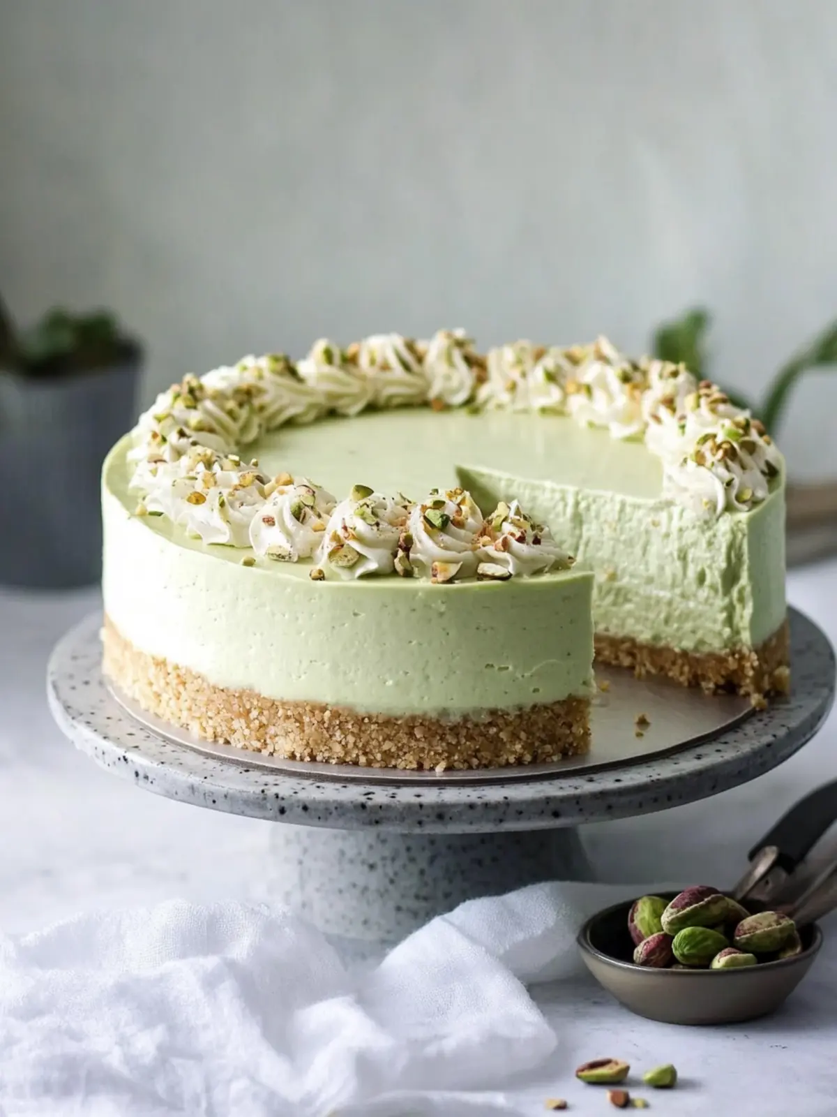 No Bake Pistachio Cheesecake: A Simple Creamy Dream 4 No Bake Pistachio Cheesecake