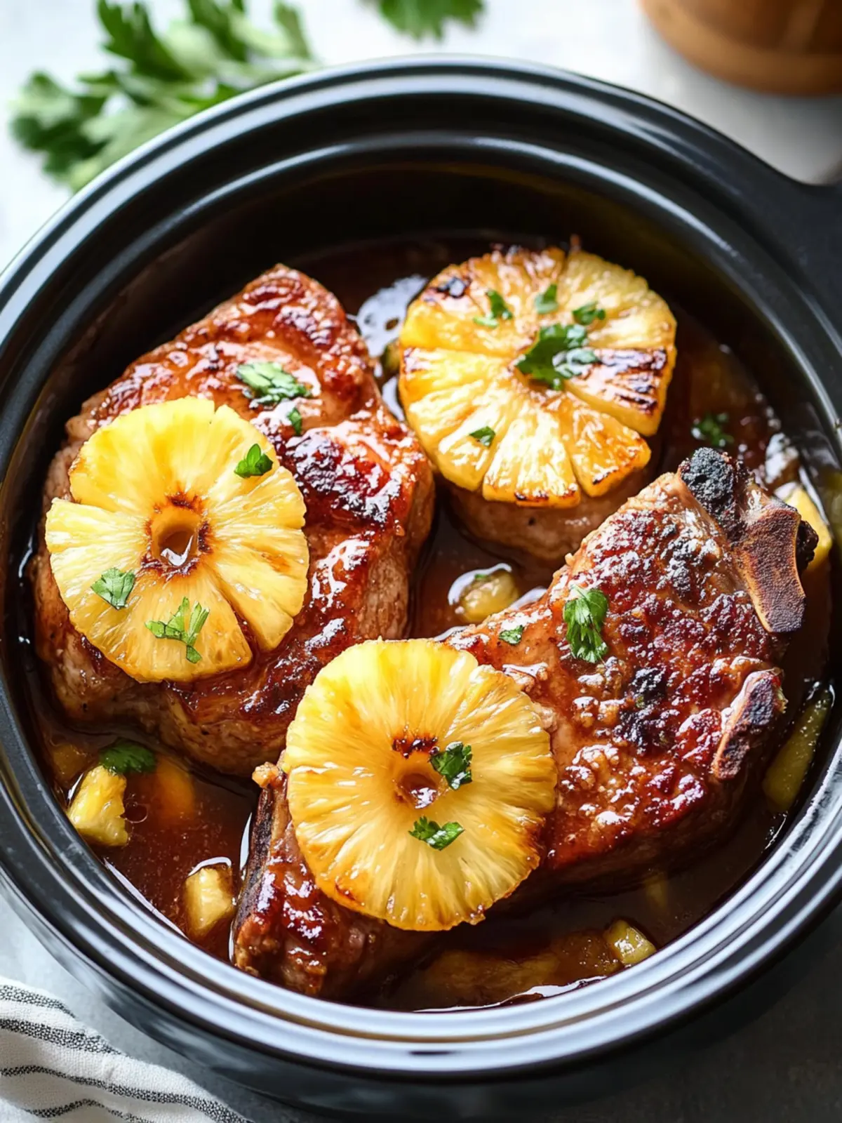 Savory Slow Cooker Pineapple Pork Chops for Effortless Dinner 4 Slow Cooker PineaChopspple Pork