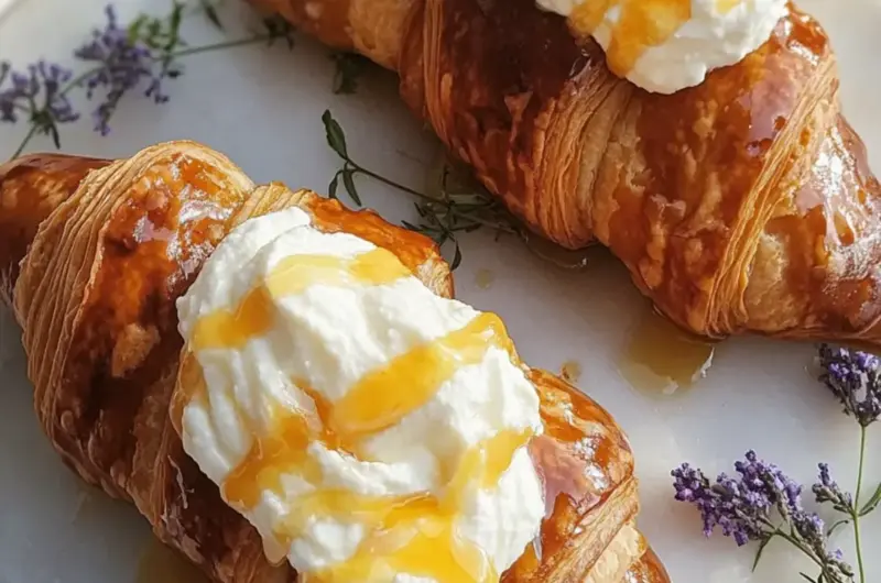 Whipped Ricotta with Honey Croissants