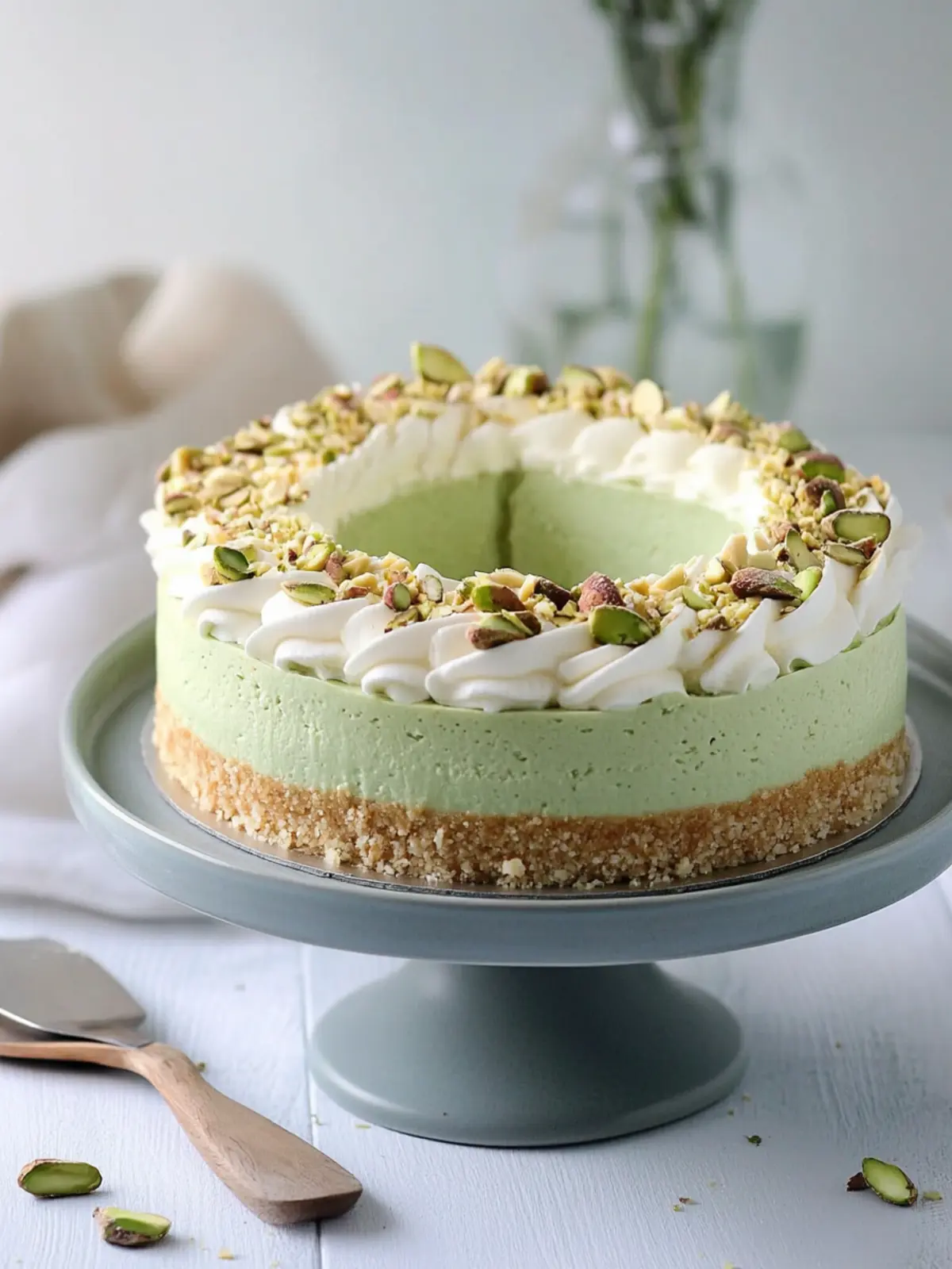 No Bake Pistachio Cheesecake: A Simple Creamy Dream 2 No Bake Pistachio Cheesecake