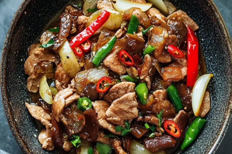 Chicken Liver with Onion and Pepper