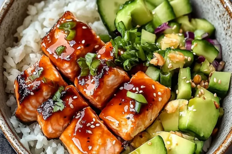 Honey Glazed Salmon Bowl