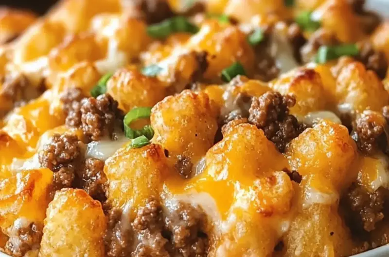 Tater Tot Casserole with Ground Beef