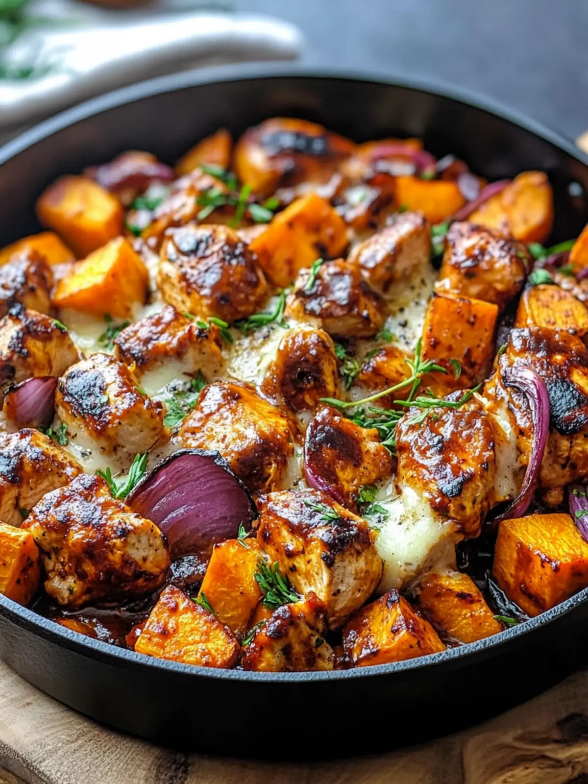 BBQ Chicken Sweet Potato Skillet: Easy Comfort in a Pan 4 BBQ Chicken Sweet Potato Skillet