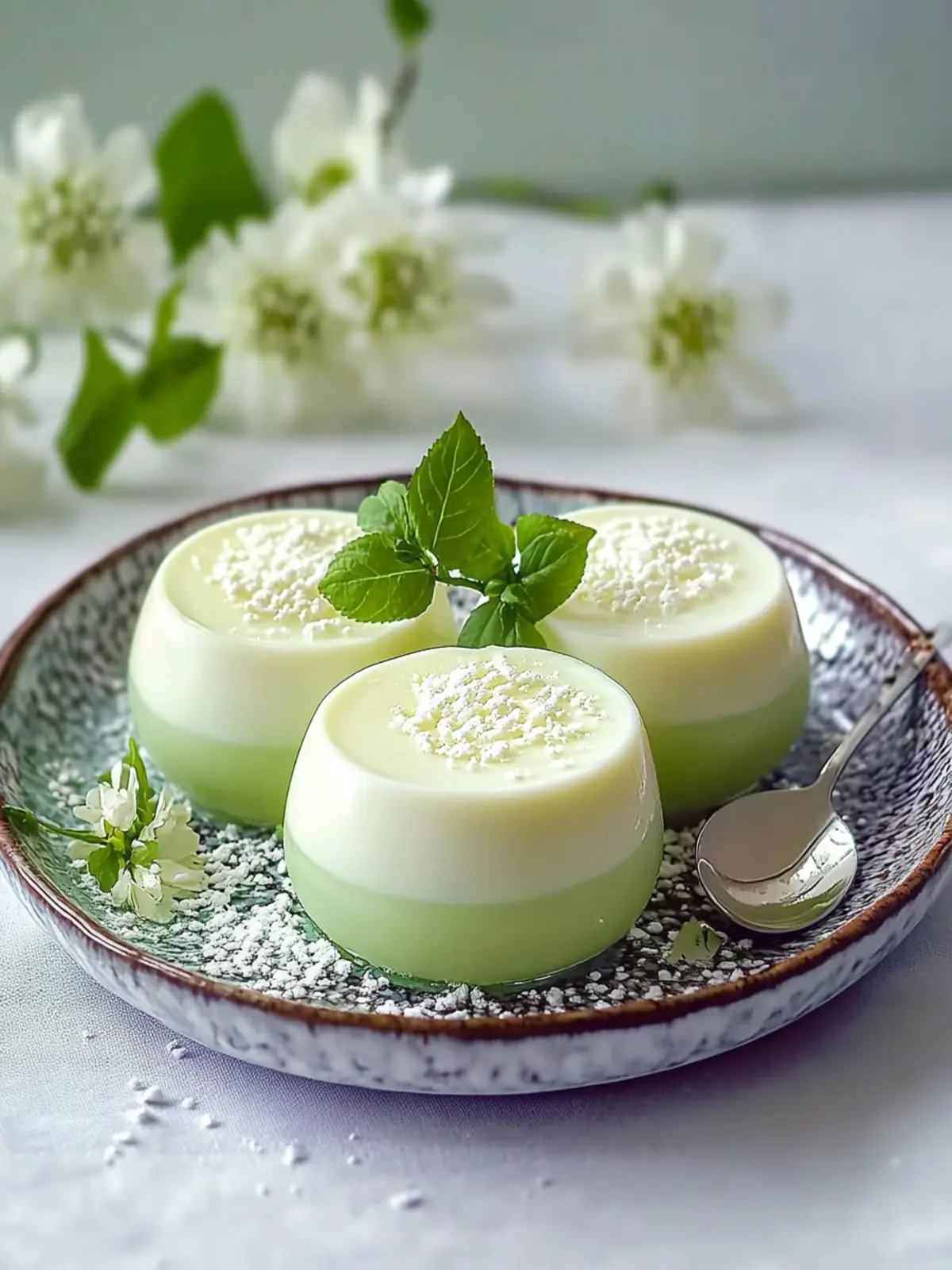 Irresistibly Creamy Pandan Coconut Panna Cotta Delight 2 Creamy Pandan Coconut Panna Cotta