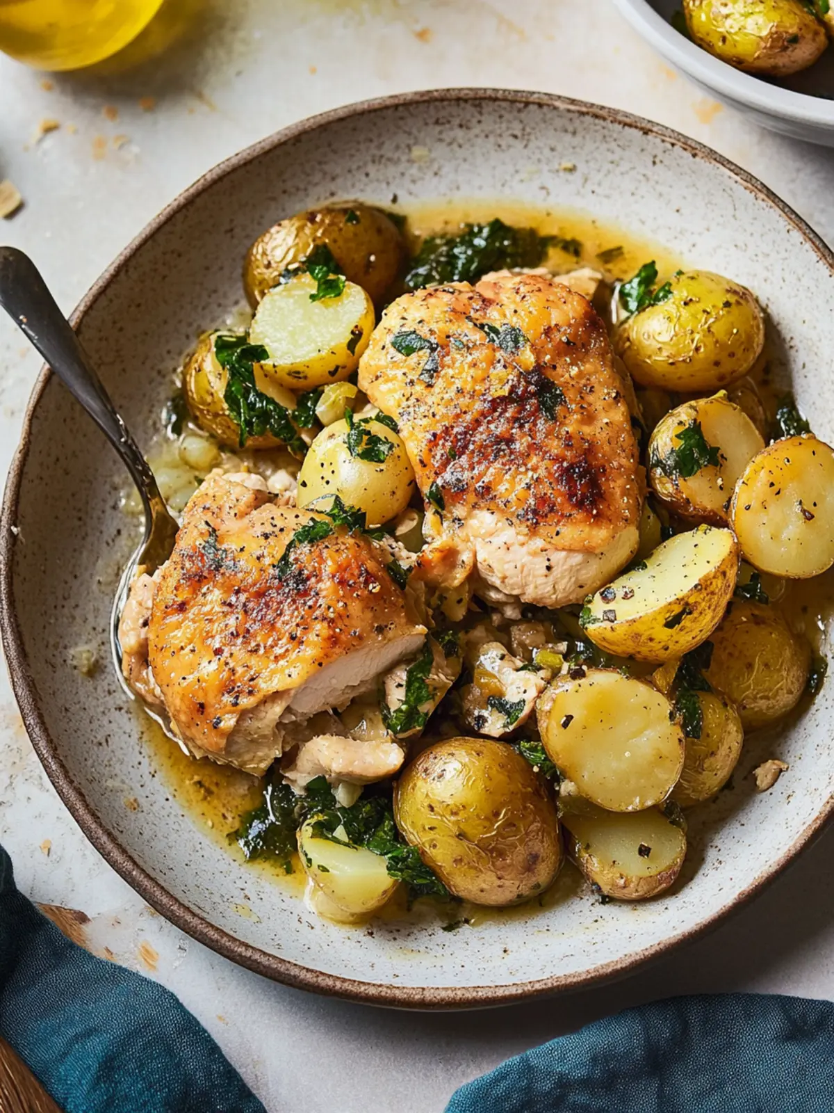 Savory Chicken and Potatoes in Garlic Parmesan Bliss 5 Chicken and Potatoes