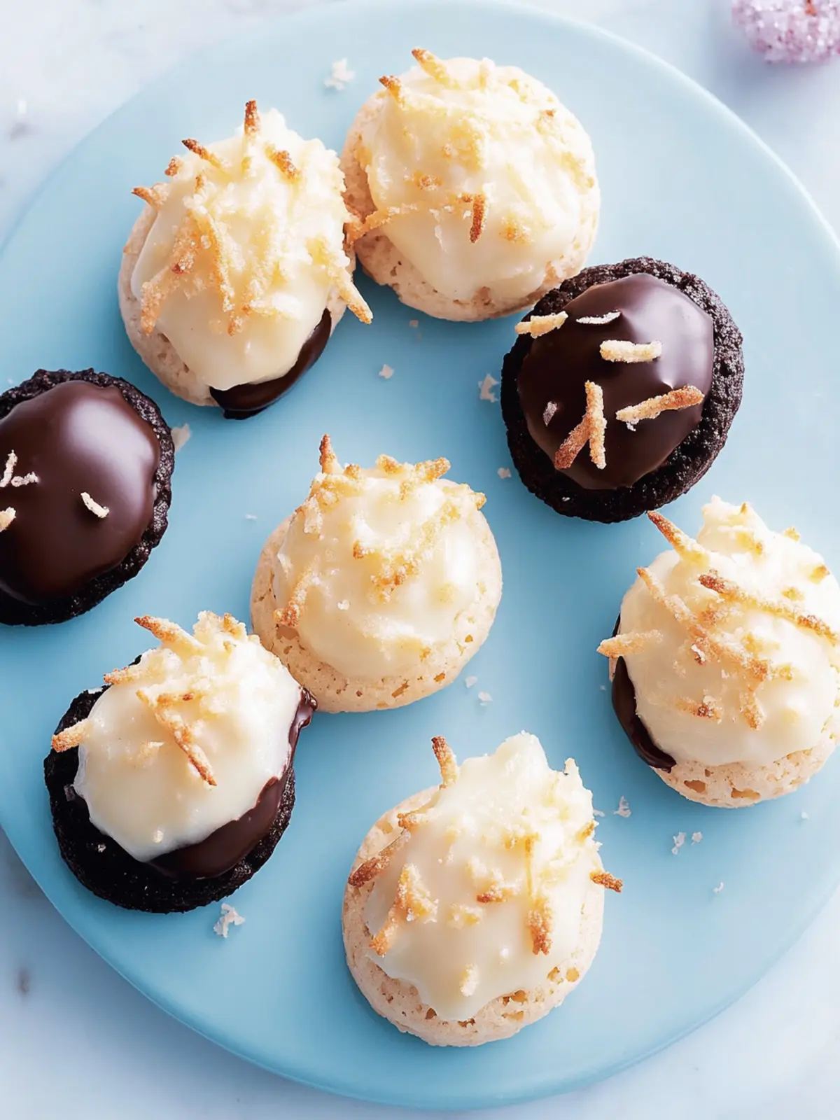 Chocolate-Dipped Macaroons with Zesty Orange Bliss 4 Chocolate-Dipped Macaroons