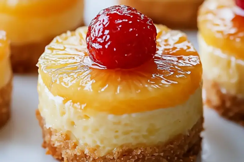Mini Pineapple Upside-Down Cheesecakes