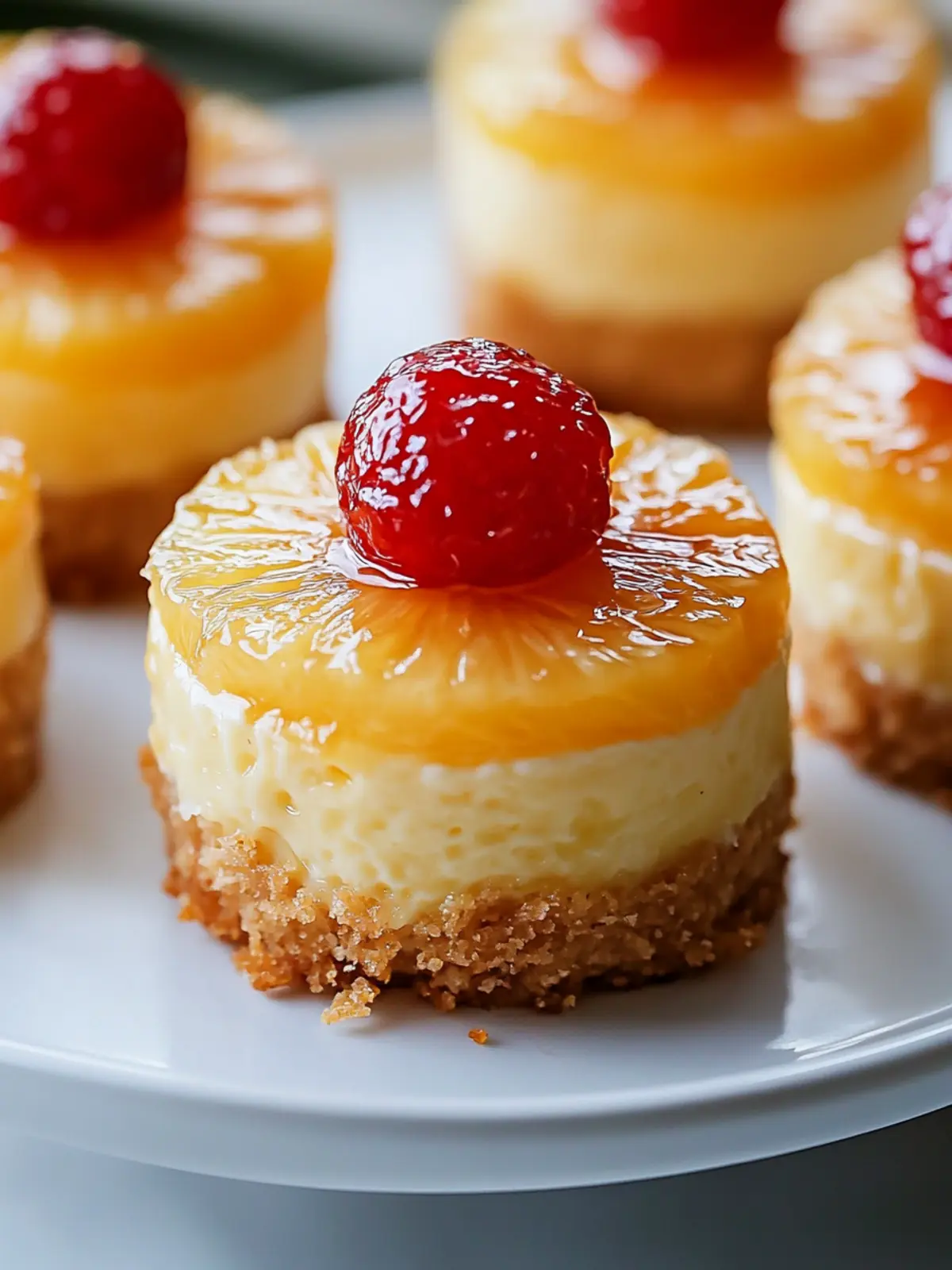 Mini Pineapple Upside-Down Cheesecakes for Tropical Bliss 5 Mini Pineapple Upside-Down Cheesecakes