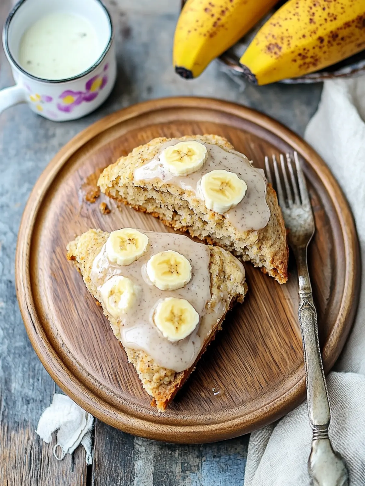 Banana Bread Scones with Creamy Glaze for Breakfast Bliss 4 Banana Bread Scones