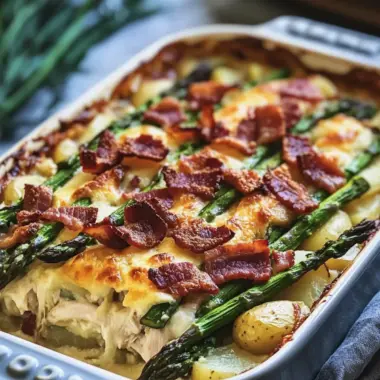 Irresistible Asparagus & Bacon Chicken Potato Casserole Delight 9 Asparagus & Bacon Chicken Potato Casserole