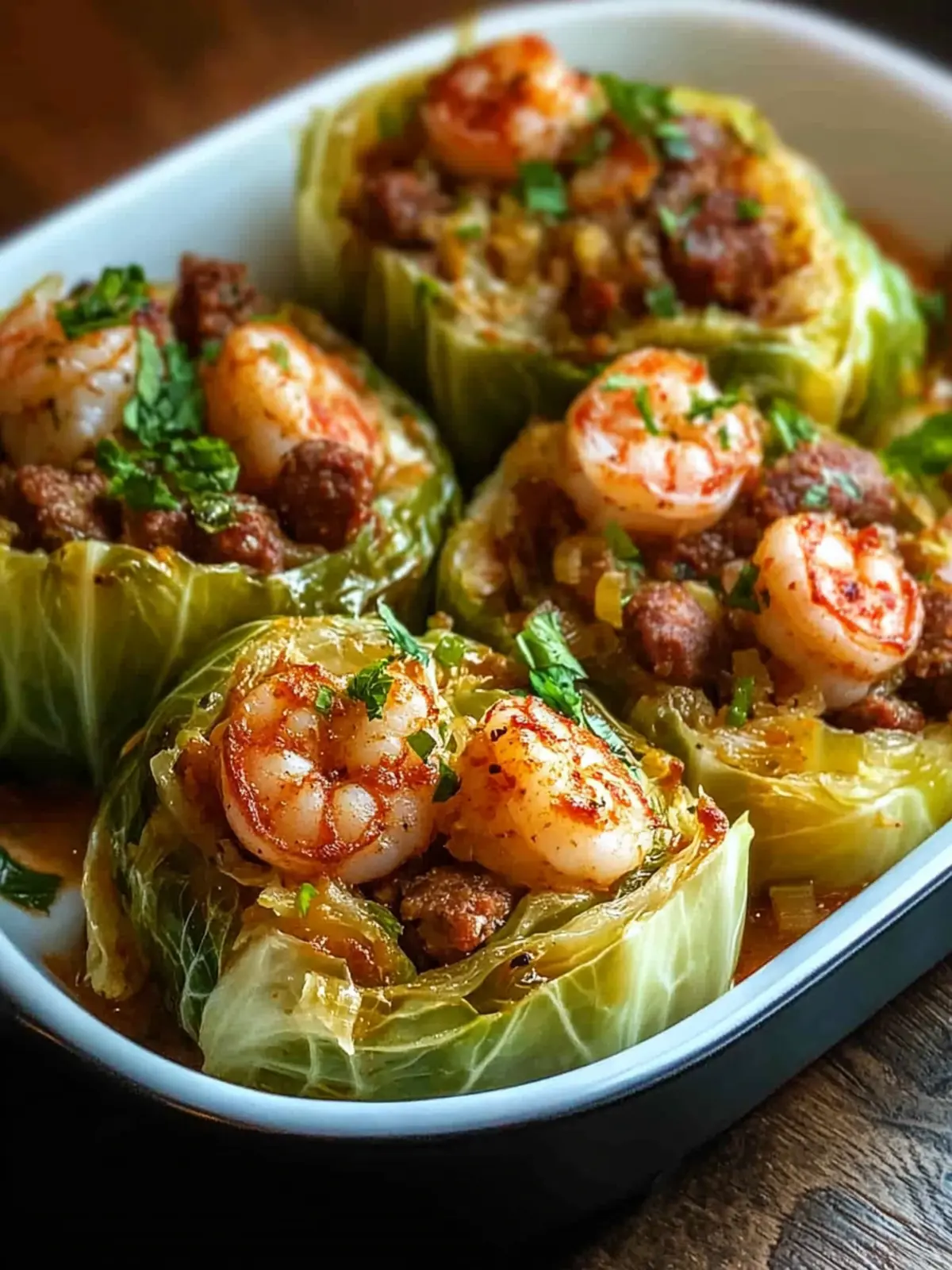 Keto Cajun Shrimp & Sausage Stuffed Cabbage for Bold Flavors 4 Keto Cajun Shrimp & Sausage Stuffed Cabbage