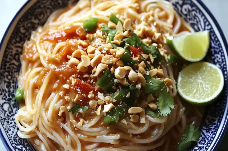 Peanut Sauce Rice Noodles