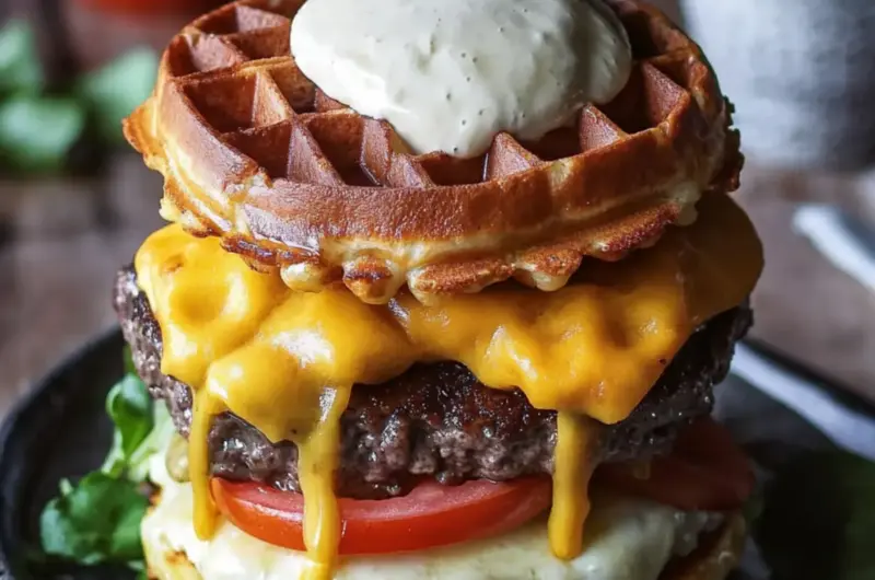 Gourmet Waffle Burger