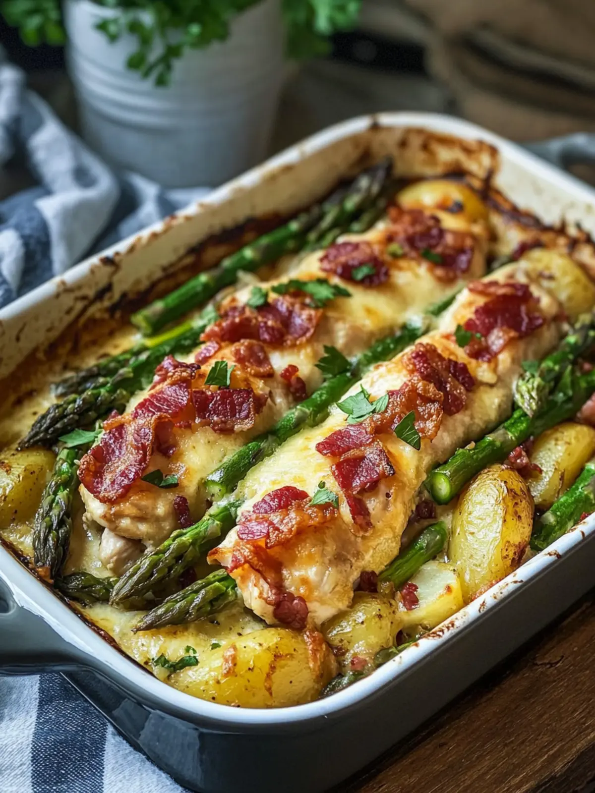 Irresistible Asparagus & Bacon Chicken Potato Casserole Delight 2 Asparagus & Bacon Chicken Potato Casserole