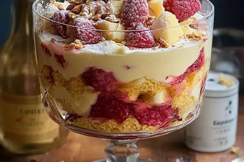 Rhubarb Custard Trifle