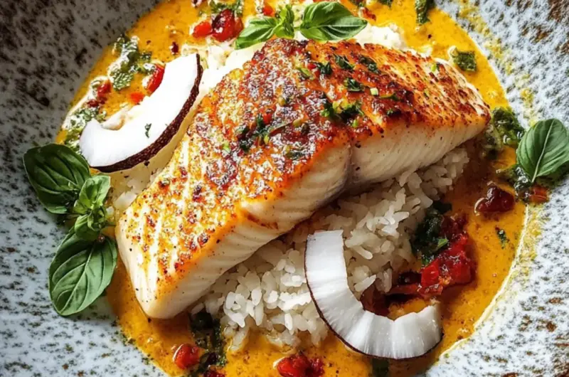 Tropical Grouper with Spicy Coconut