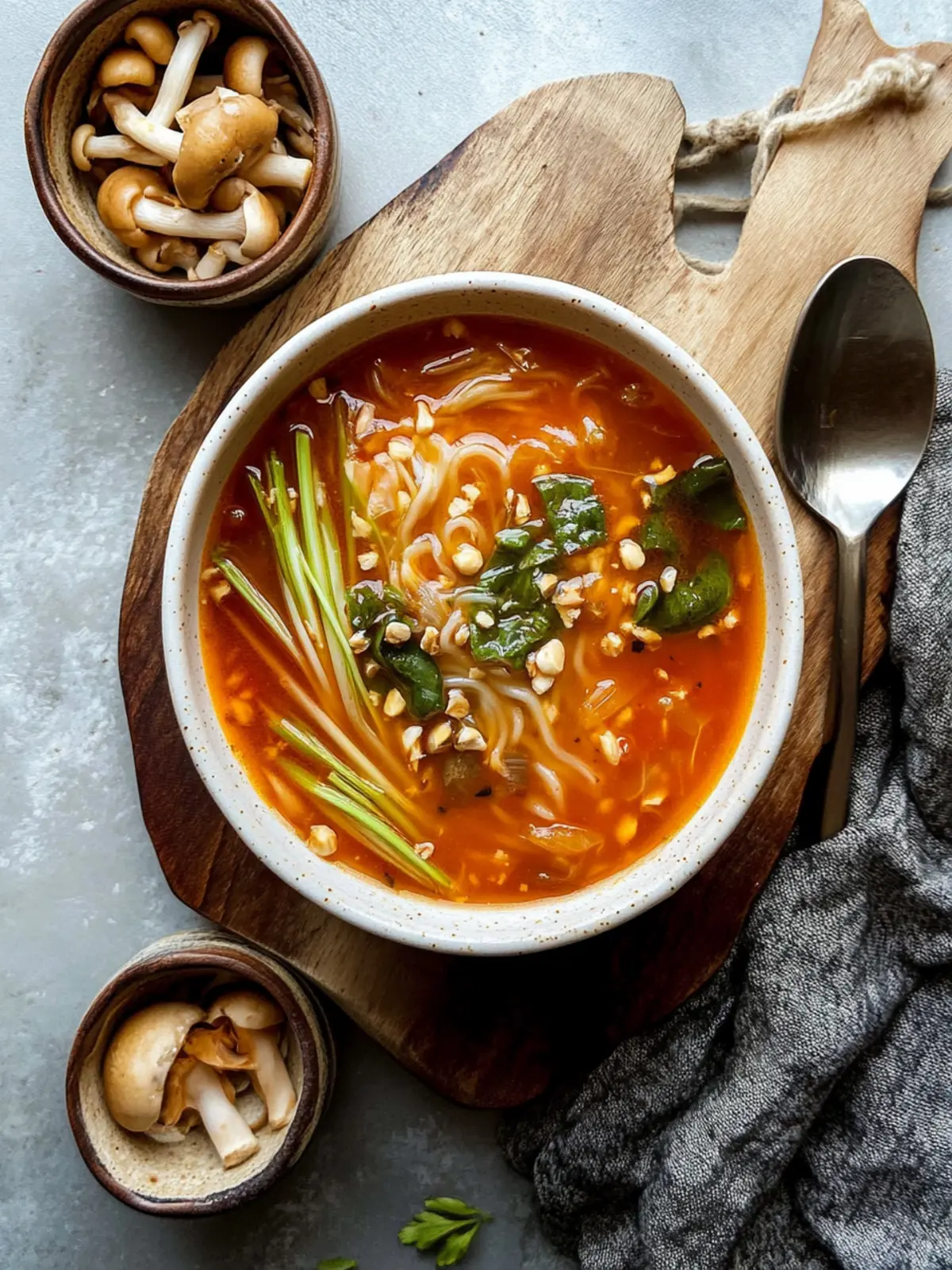 Savory Tomato Enoki Mushroom Soup for Quick Comfort Cooking 4 Tomato Enoki Mushroom Soup