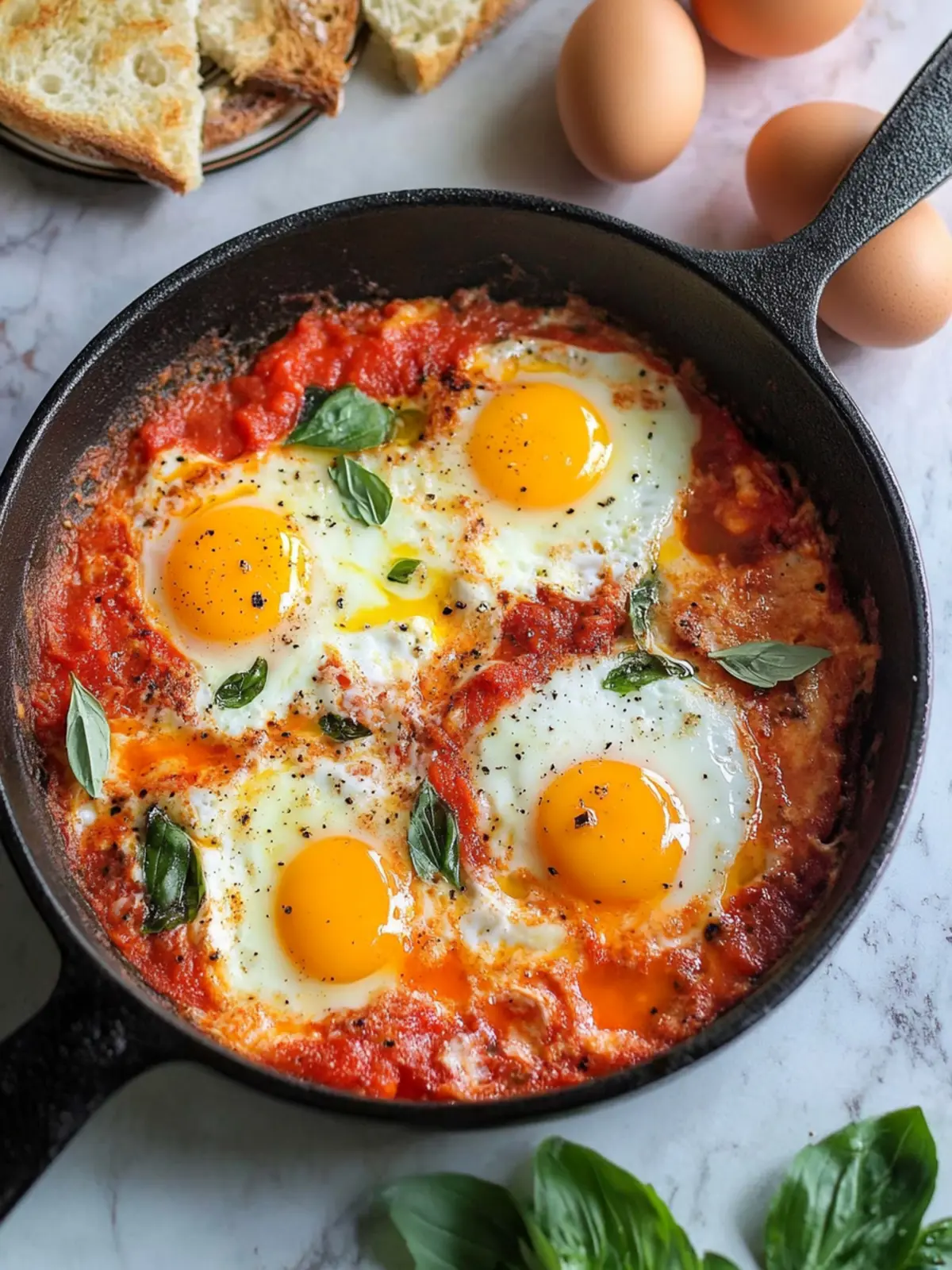 Spicy Eggs in Purgatory: A Comforting Meatless Delight 4 Eggs in Purgatory