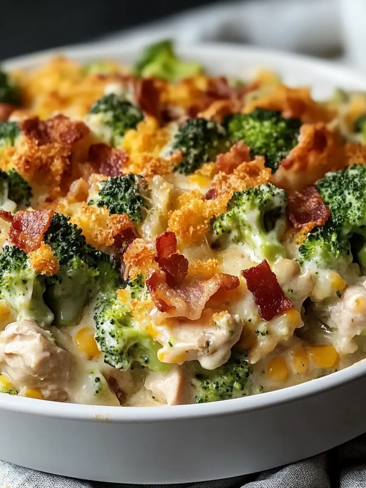 Creamy Chicken Casserole with Broccoli and Bacon Delight 3 Chicken Casserole with Broccoli and Bacon