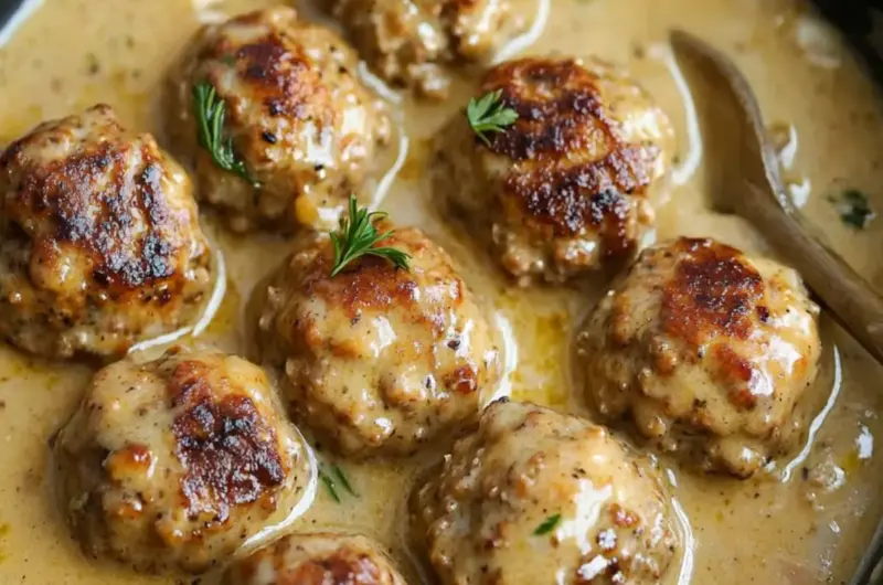 Meatballs in Dijon Gravy