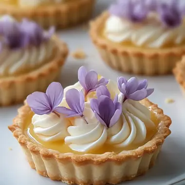 Mini Lemon Tarts with Lilac Meringue: Spring’s Sweet Surprise 10 Mini Lemon Tart with Lilac Meringue