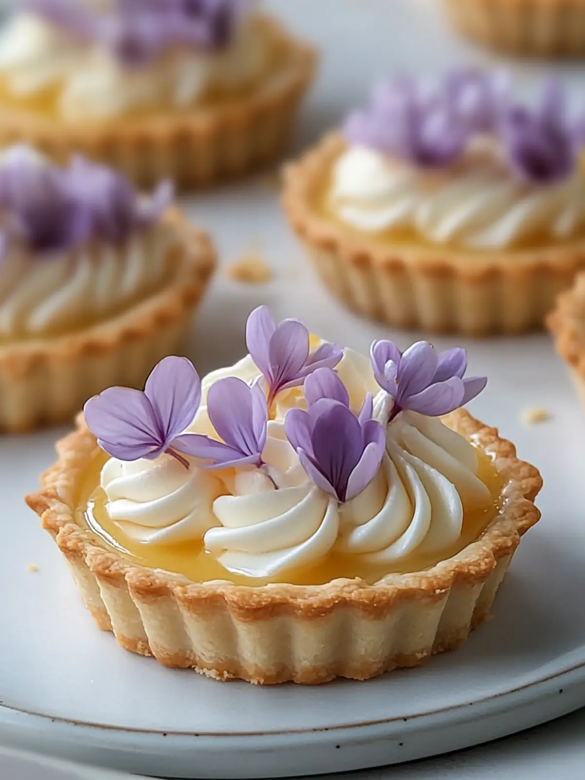 Mini Lemon Tarts with Lilac Meringue: Spring’s Sweet Surprise 5 Mini Lemon Tart with Lilac Meringue