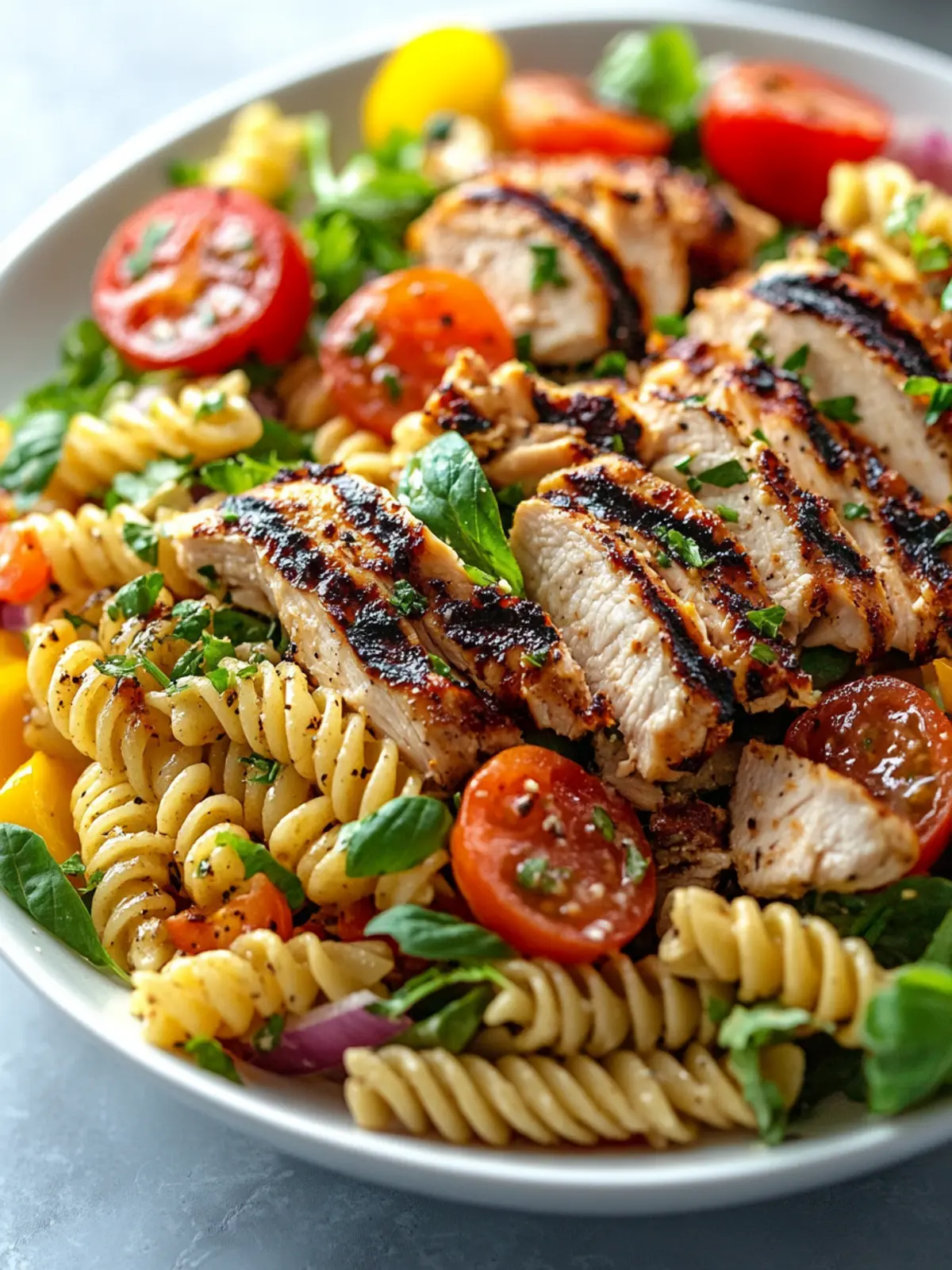 Grilled Chicken Pasta Salad That’s Bursting with Flavor 2 Grilled Chicken Pasta Salad