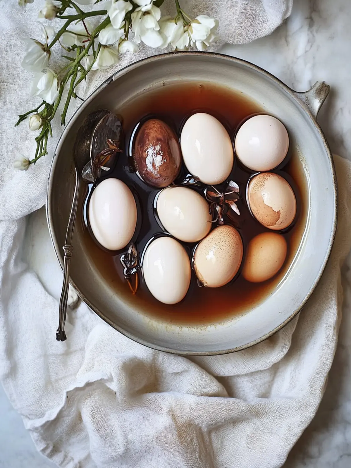 Slow Simmered Tea Stained Eggs for a Flavorful Breakfast Treat 4 Slow Simmered Tea Stained Eggs