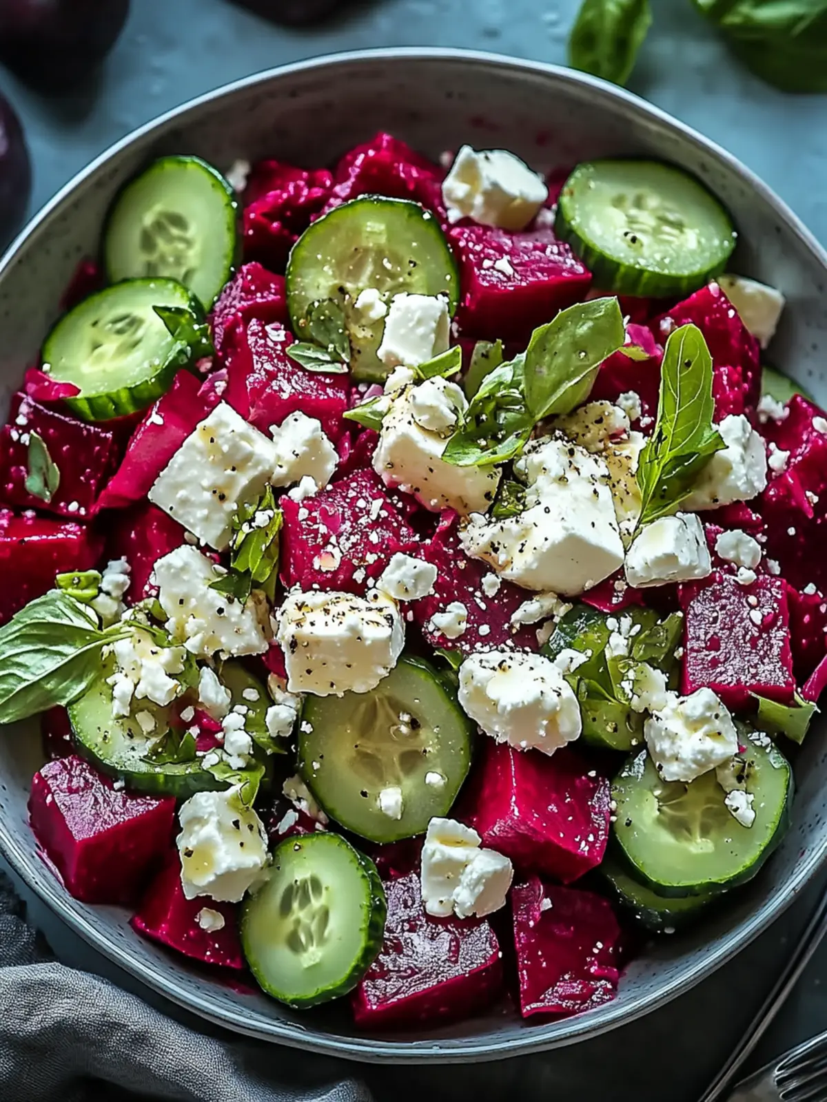 Beet Salad with Feta and Cucumbers for a Refreshing Boost 2 Beet Salad with Feta and Cucumbers