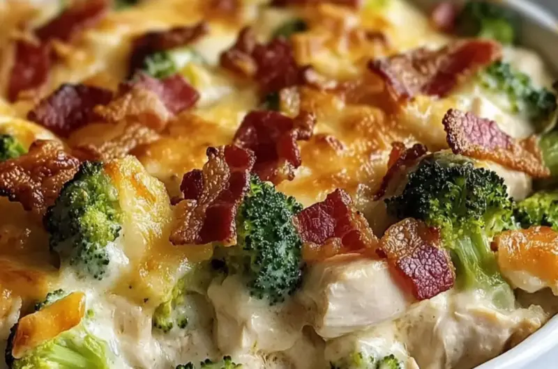 Chicken Casserole with Broccoli and Bacon
