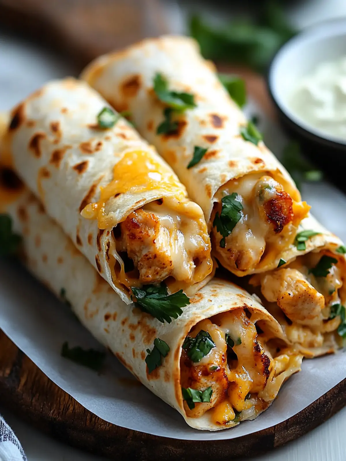 Ooey-Gooey Cheesy Garlic Chicken Wraps You’ll Crave Daily 3 Ooey-Gooey Cheesy Garlic Chicken Wraps