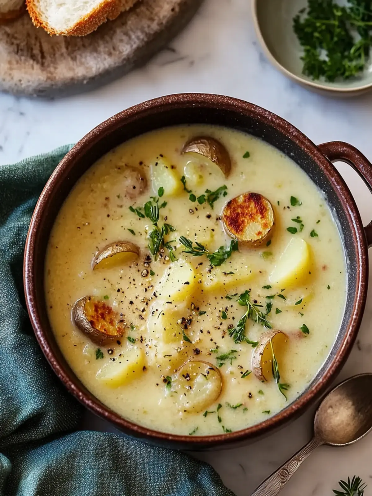 Creamy German Potato Soup Loaded with Smoky Sausage 2 German Potato Soup