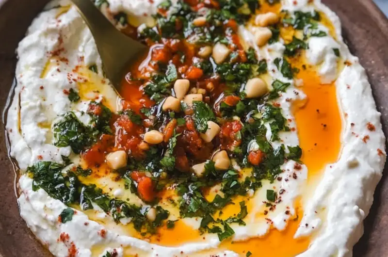 Sizzling Achaari Labneh Dip