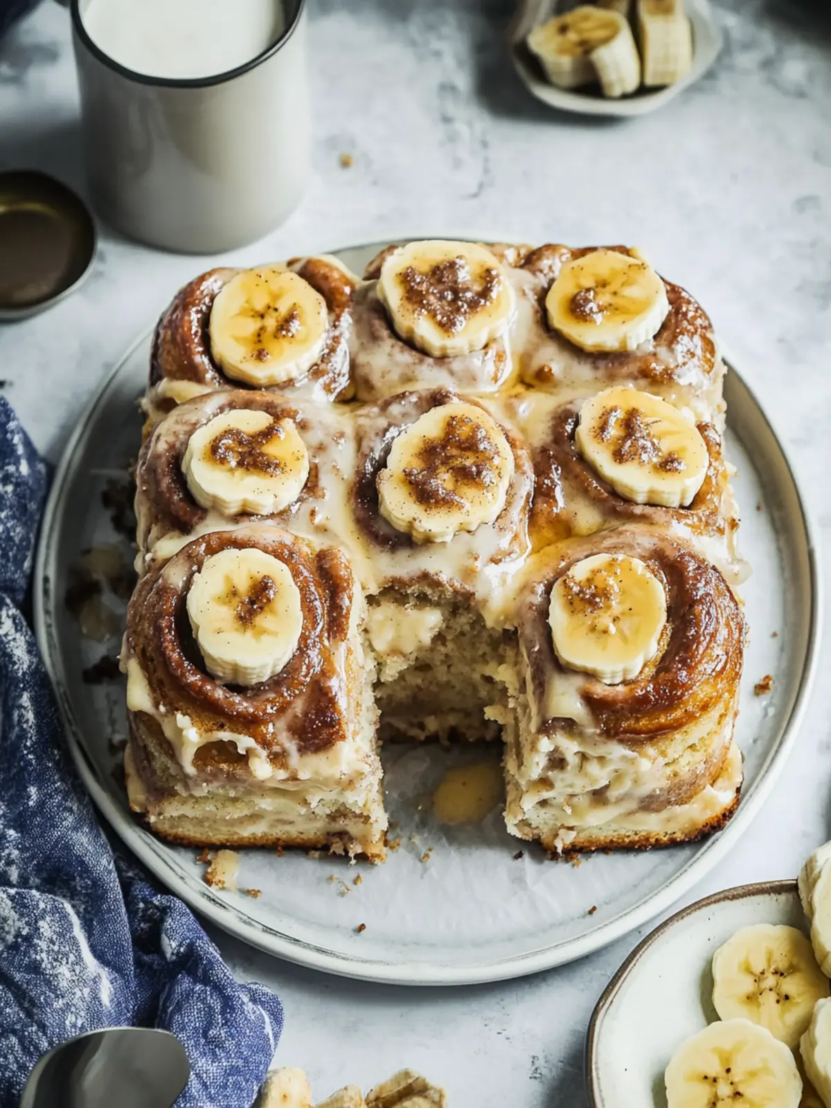 Fluffy Banana Bread Batter Cinnamon Buns That Wow Your Mornings 4 Banana Bread Batter Cinnamon Buns